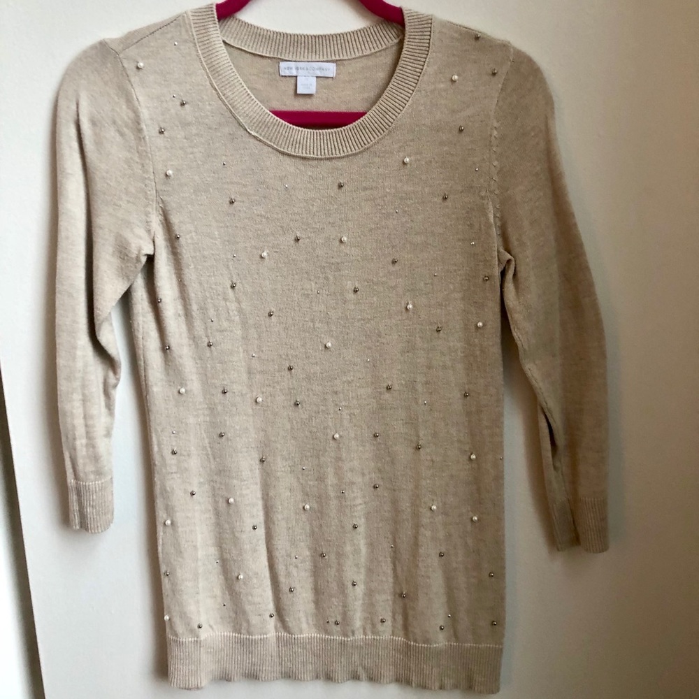 NY&Co Beaded 3/4 sleeve sweater